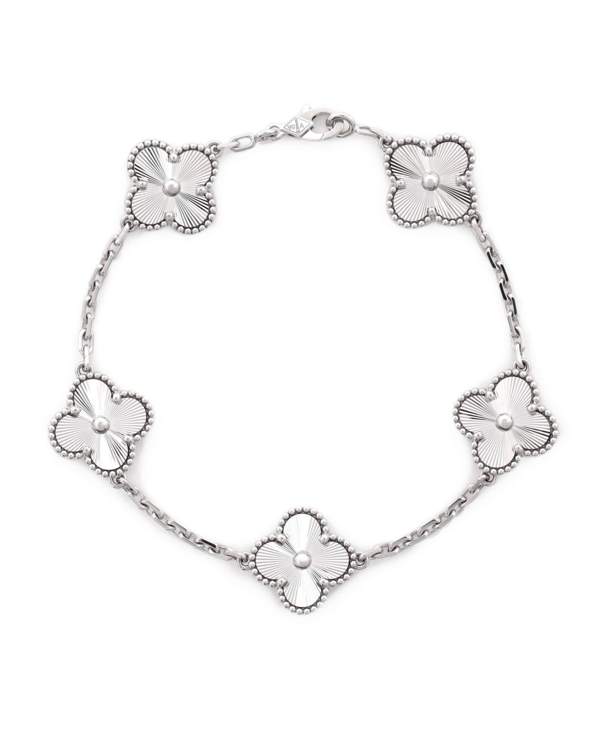 Pre-Owned Van Cleef & Arpels Vintage Alhambra 5 Motifs Bracelet - 18k white gold