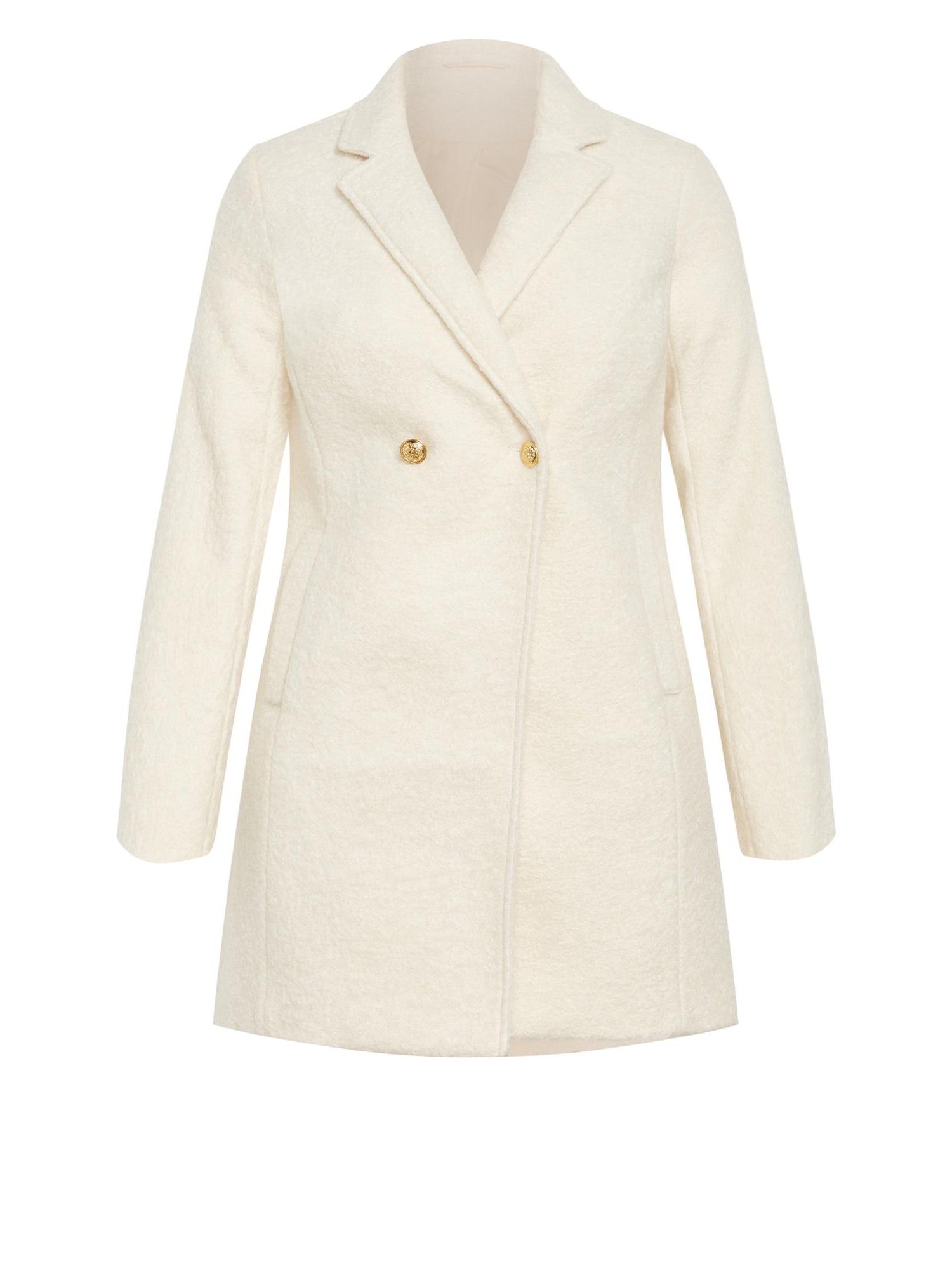 Women's Plus Size Estelle Double Button Collared Coat