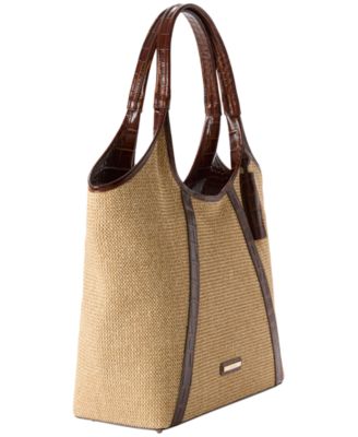 Iona Raffia Extra Large Leather Tote Bag