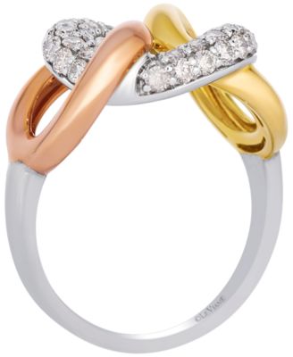 featuring Nude Diamond (0.88 ct. t.w.) Ring in 14k Tri Color Gold