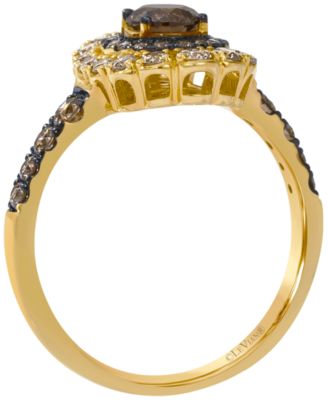 Chocolate Diamond (0.81 ct. t.w.) & Nude Diamond (0.43 ct. t.w.) Ring in 14k Honey Gold