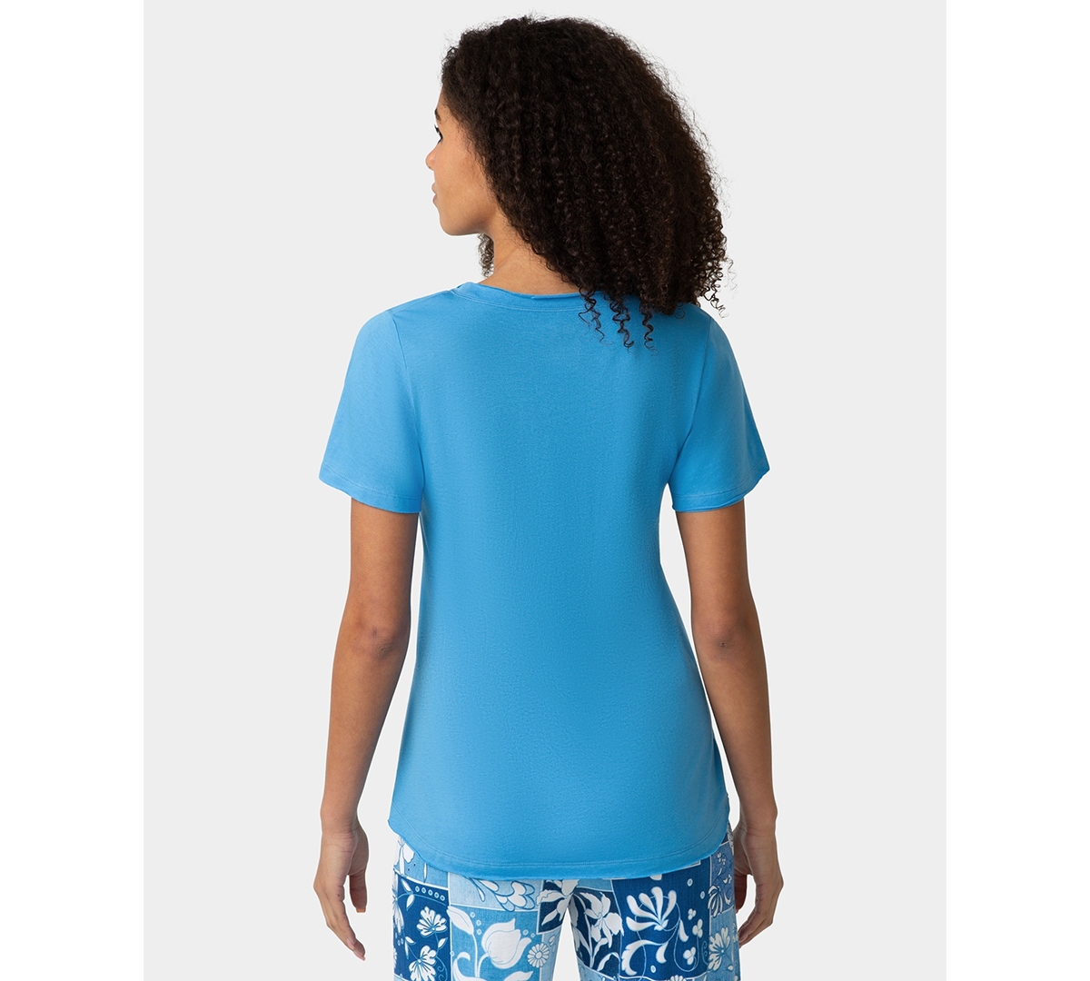 Hue Women's Short-Sleeve Rosette Sleep T-Shirt