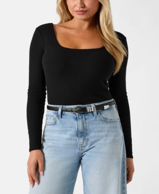 Women’s Chrystle Long-Sleeve Square Neck Top
