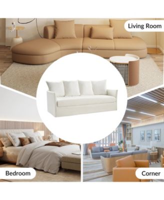 Gottfried Modern 80.3" Slipcovered Sofa with Removable Seat and Back Cushions