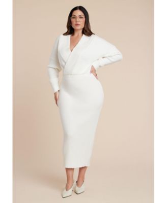 Women's Wrap Sweater Maxi Dress