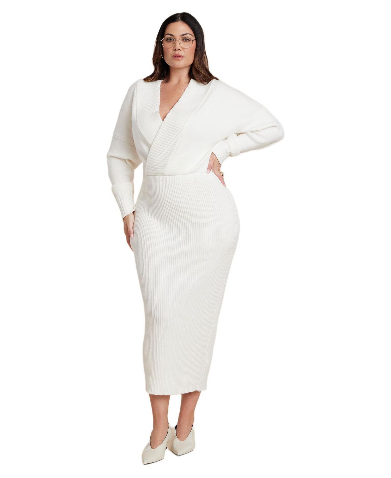 Women's Wrap Sweater Maxi Dress