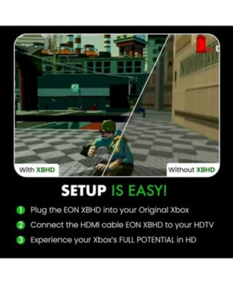 EON Original Xbox HD HDMI Adapter + LAN Hub Adapter Plug and Play Video Enhancer