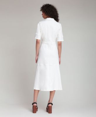 Women's Denim Midi Shirt Dress