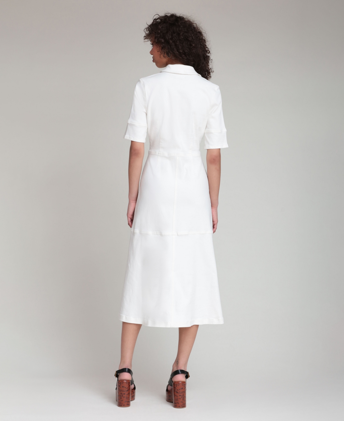 Avec Les Filles Women's Denim Midi Shirtdress