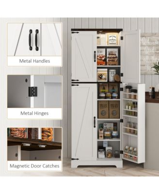 64" Kitchen Pantry Storage Cabinet with Motion Sensor Light