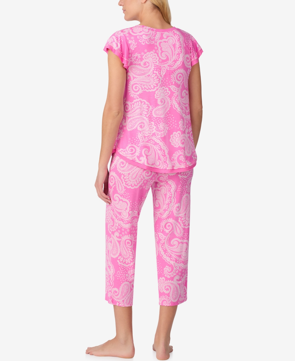 Ellen Tracy Women's Short-Sleeve Jersey Top & Cropped Pants, 2-Piece