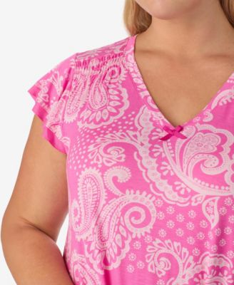 Plus Size Short-Sleeve Jersey Top & Cropped Pants, 2-Piece