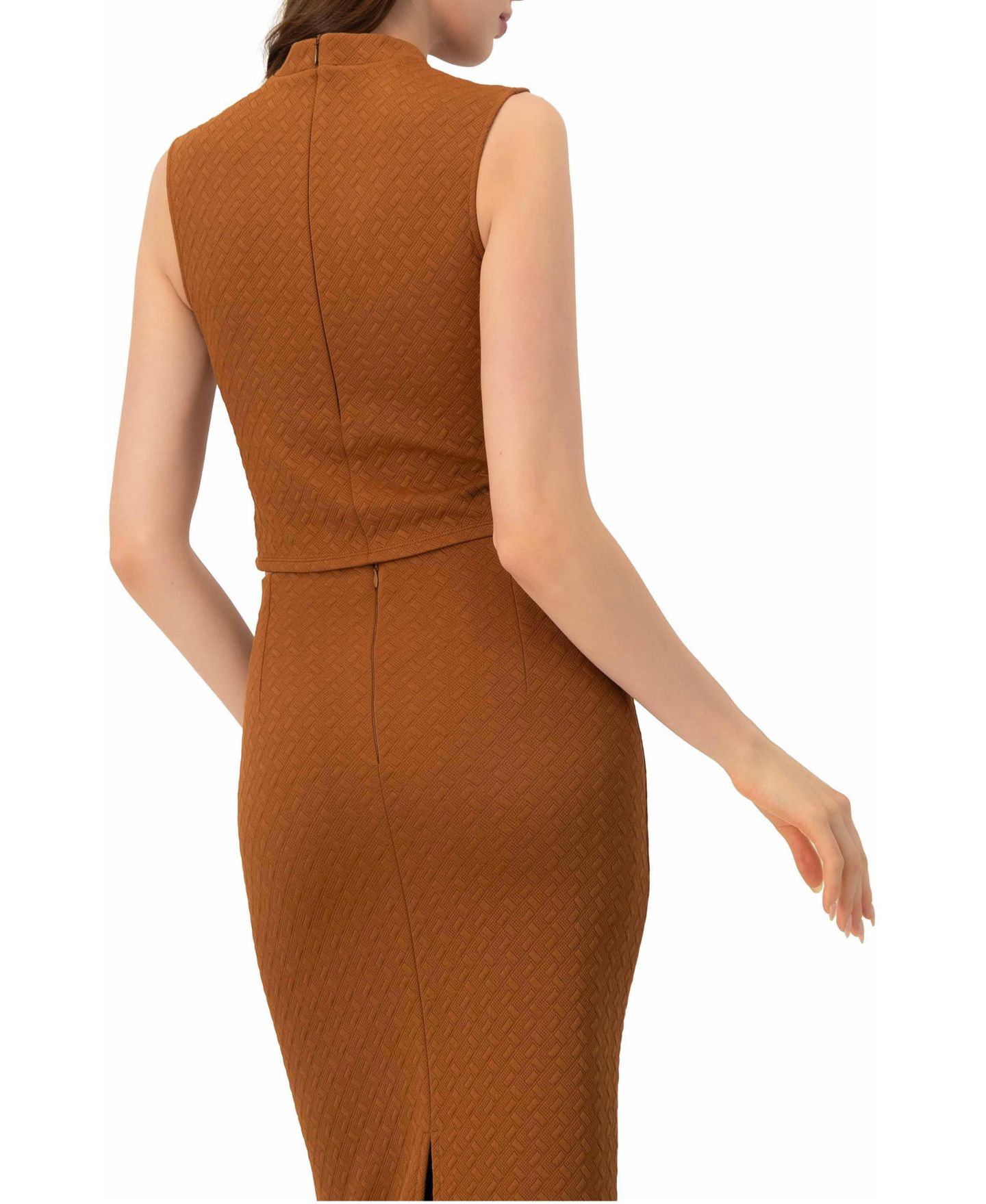 Женский топ Ivonne Knit Sleeveless Crop, цвет: Коричневый — фото 2