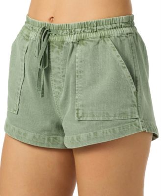 Juniors' Relaxed Woven Pull-On Shorts