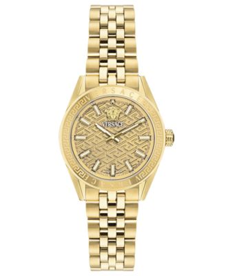 Women's V-Code Gold Stainless Steel Bracelet Watch, 36mm