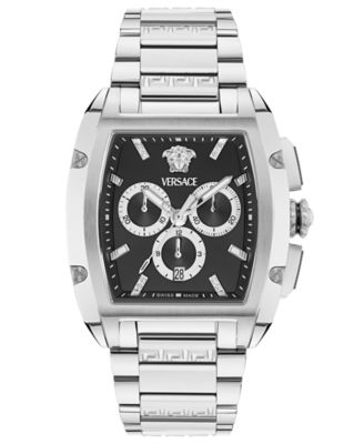 Men's Dominus Silver Stainless Steel Bracelet Watch, 42X50mm