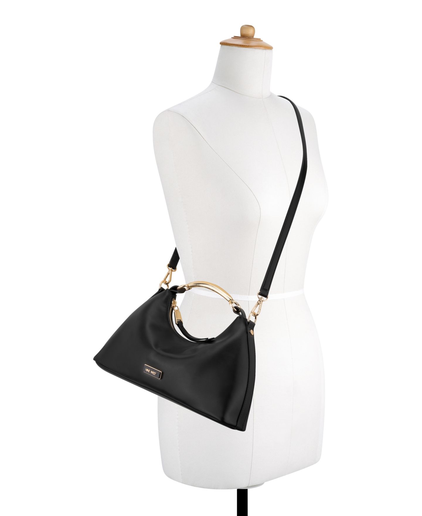 Женская сумка Nine West Viviana Large Top Handle Crossbody, цвет: Чёрный — фото 5