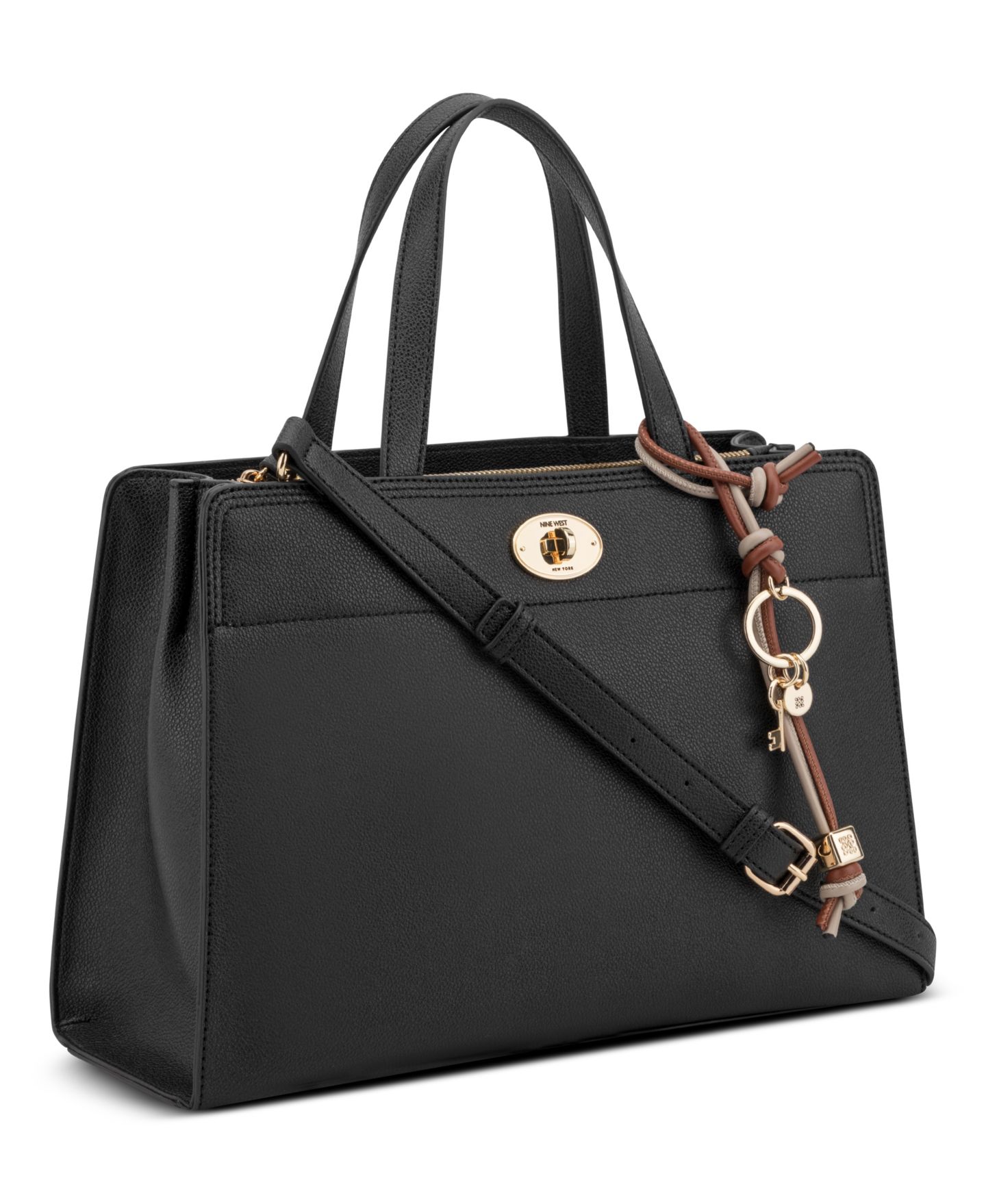 Женская сумка Nine West Khora Medium Shopper Handbag, цвет: Чёрный — фото 3