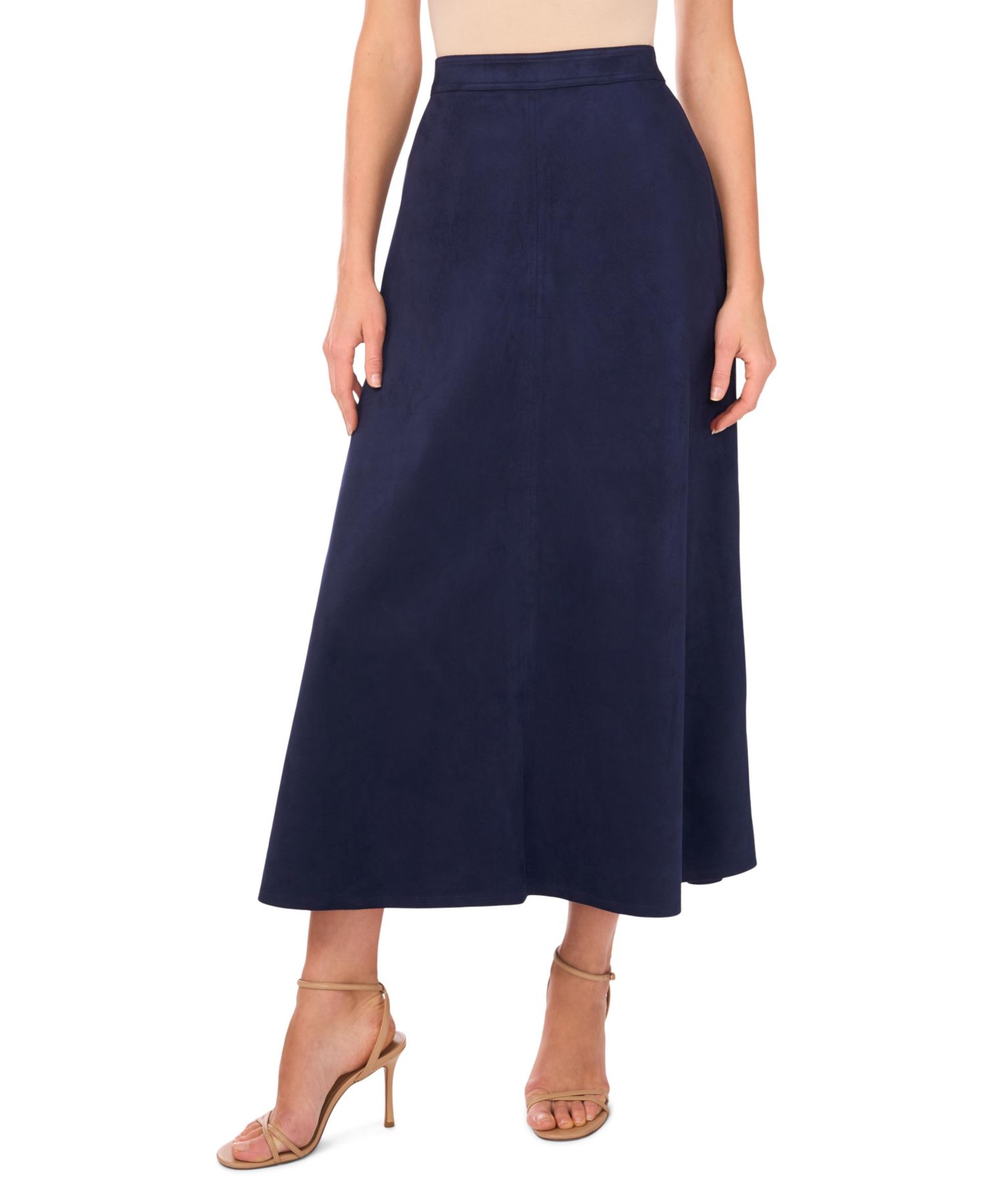 Women's Faux-Suede A-Line Maxi Skirt