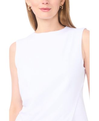 Women's Mock Neck Asymmetrical Knit Blouse Top