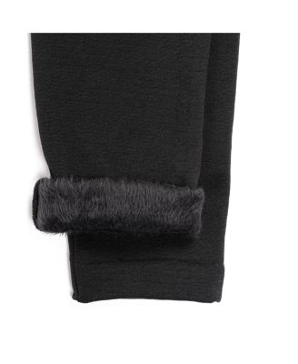 Women's Fur Lined Leggings, Black