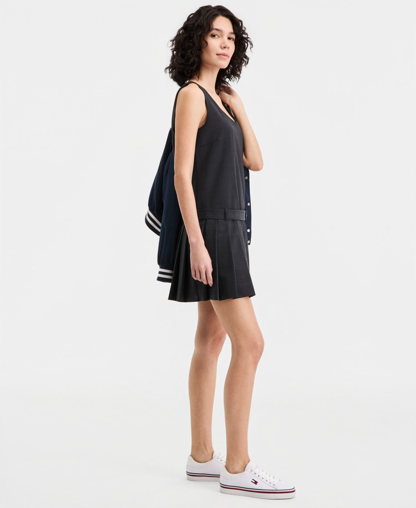 Женское платье Tommy Hilfiger Scoop Neck Mini, цвет: Серый — фото 4