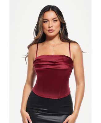 Popilush Women's Draped Sculpting Floral-Print Camisole Top