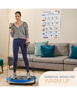 Whole Body Vibration Plate Exercise Poster – Full-Body Workout Guide with Training Suggestions & Step-by-Step Instructions for Vibration Plate Machines