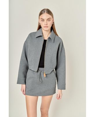 Women's Polo Zip-Up Sweatshirt