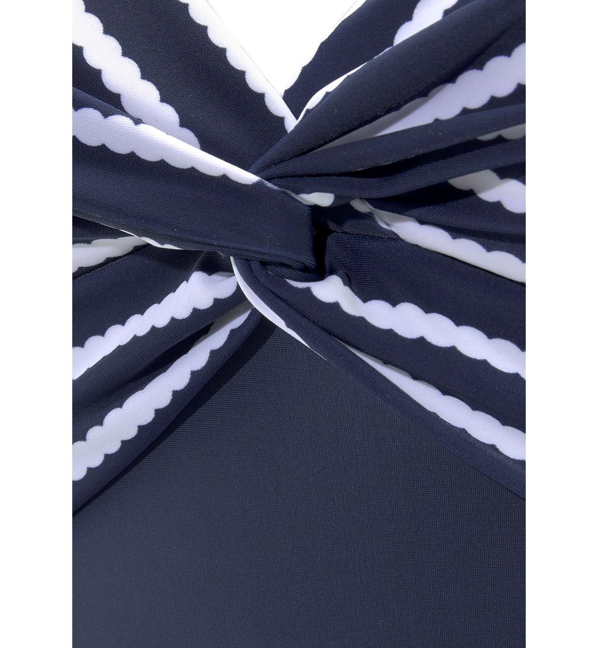 Lascana Women's Striped Tummy Control One Piece Swimsuit