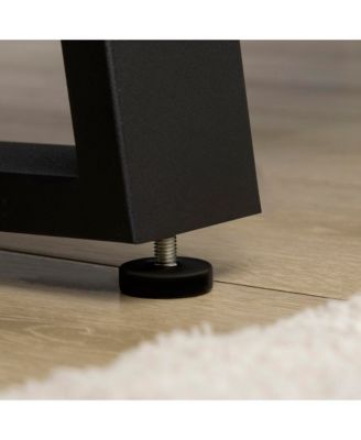 48" Garden Bench with Metal Legs, Rustic Wood Effect Concrete Dining Bench