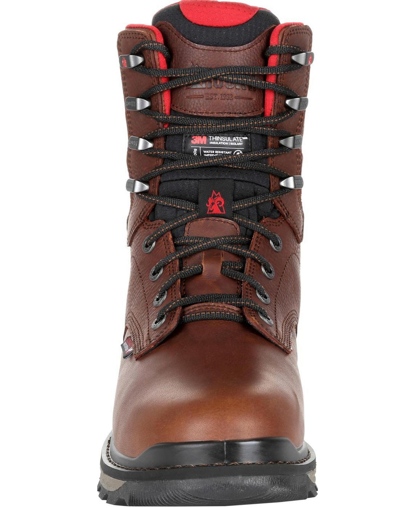 Мужские ботинки ROCKY Rams Horn Composite Toe Waterproof 800G Insulated Work Boot, цвет: Тёмный коричневый — фото 4