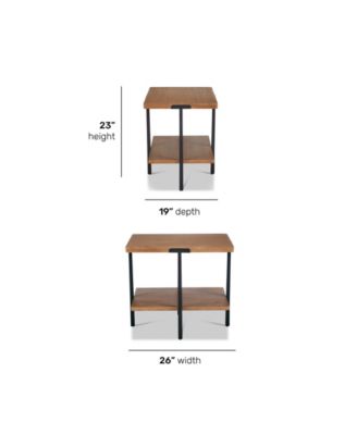 Knox 23"  Wood Rectangular End Table