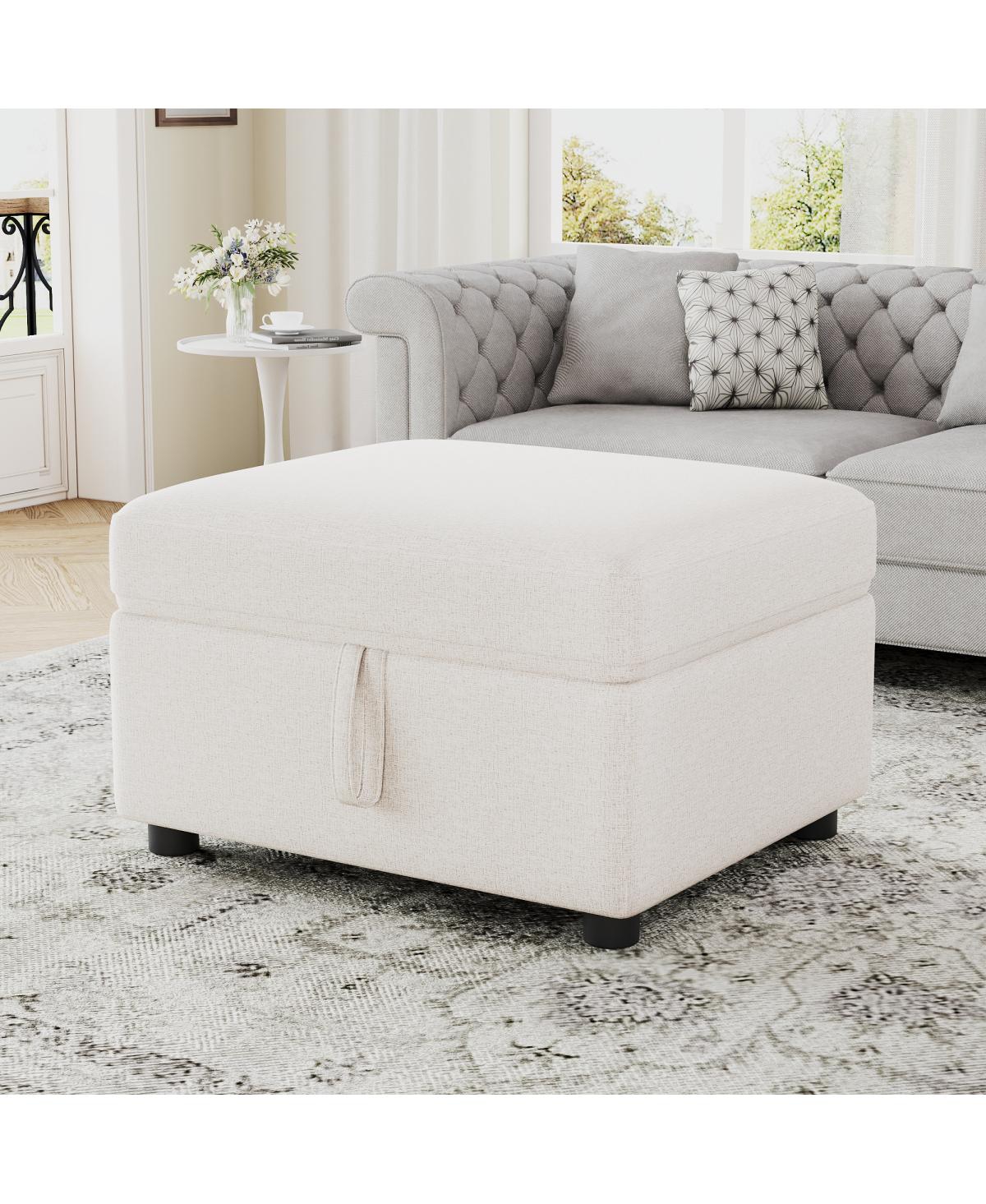 Streamdale Furniture 26.6" Ottoman Movable Storage Footrest for Living Room, Bedroom