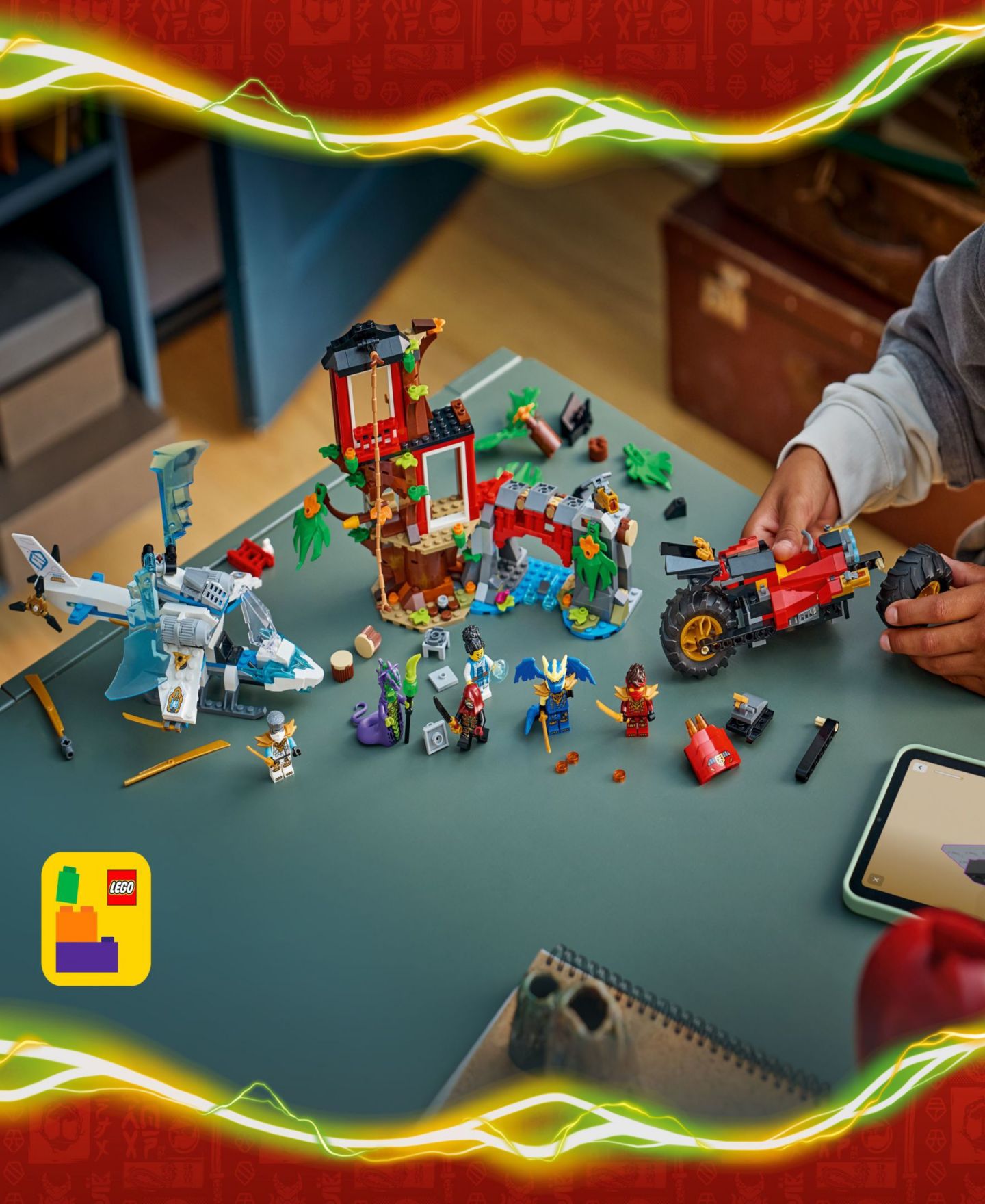 Детские конструкторы LEGO® Ninjago Ninja Vehicle Tree House Battle 71857, 642 Pieces — фото 6