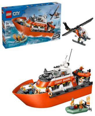 City Coast Guard Rescue Boat Helicopter Building Set 60504, 742 Pieces