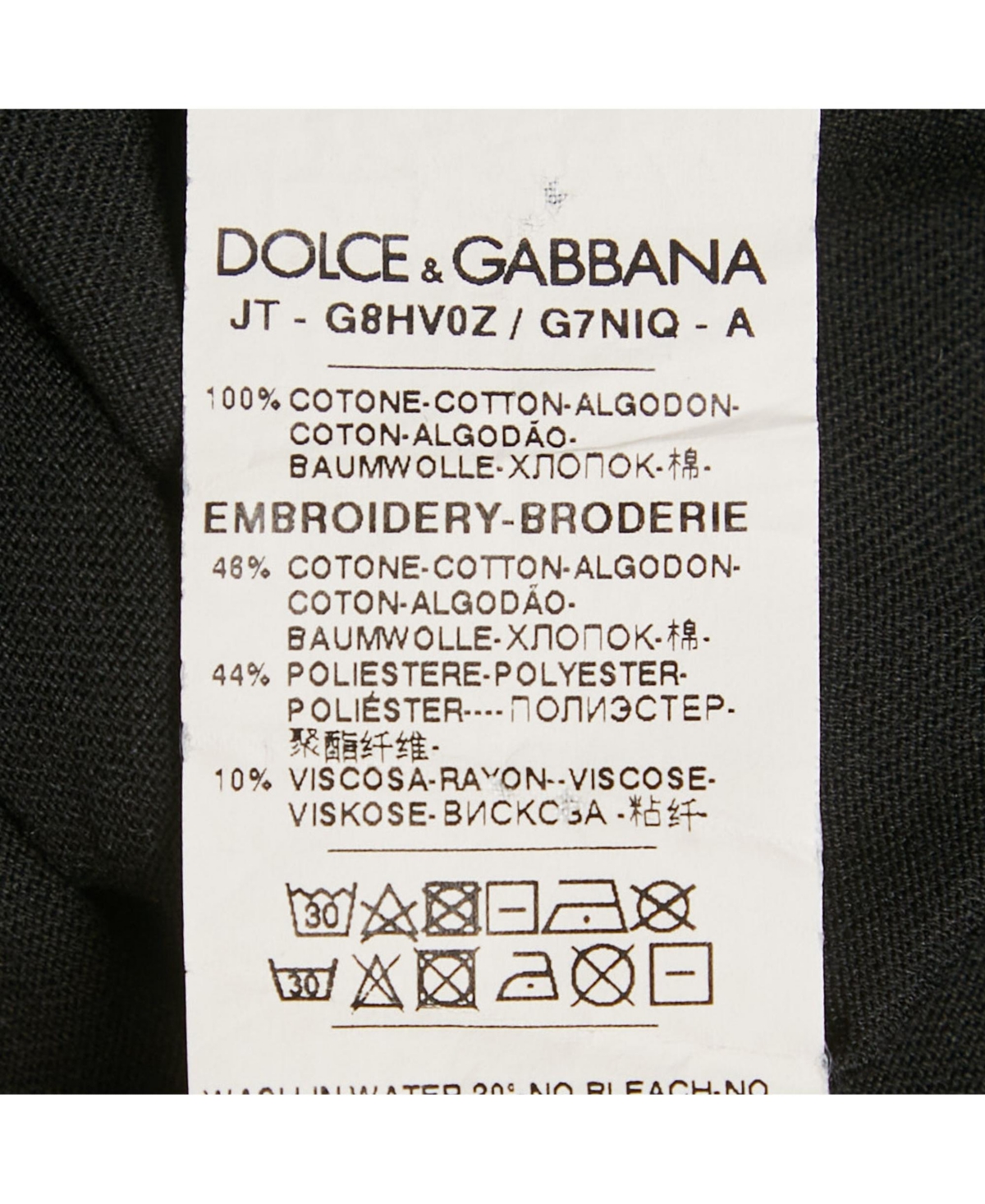 Pre-Owned Dolce & Gabbana Men's Black Jersey Dg Family Applique T-Shirt