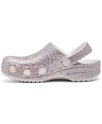 Little Girls Glitter Classic Clogs from Finish Line