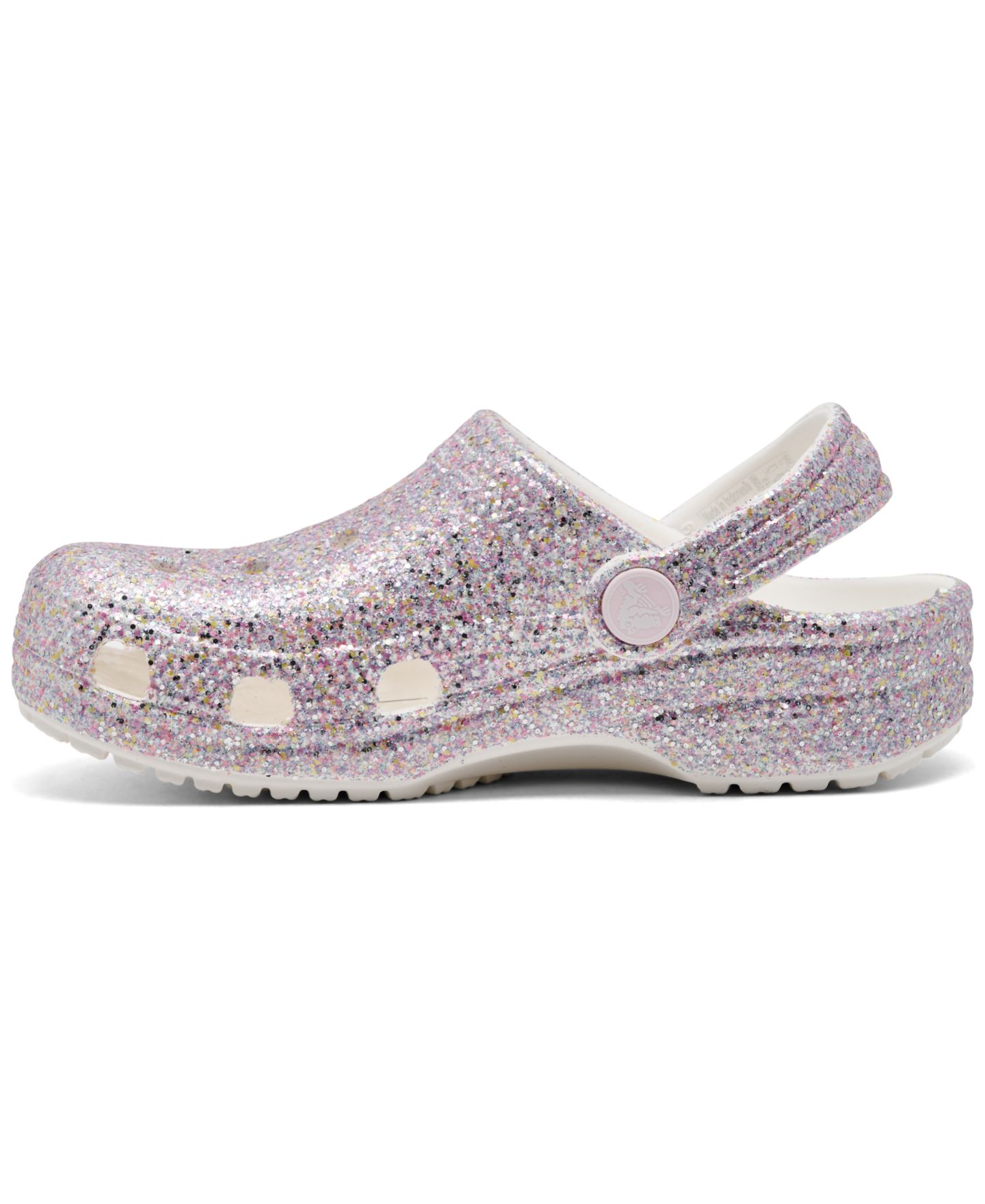 Сабо Crocs Glitter Classic Clogs from Finish Line для девочек, цвет: Белый — фото 5