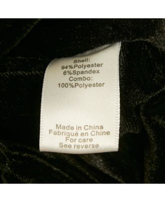 Women's Black Velvet Bow Detail Top