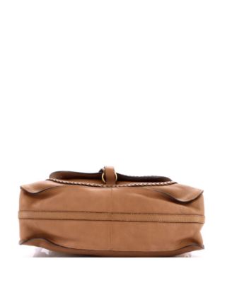 Medium Marcie Braided Satchel Leather