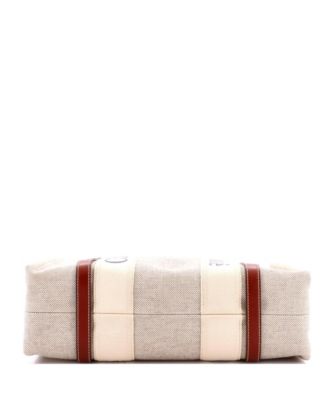 Medium Woody Tote Canvas with Leather