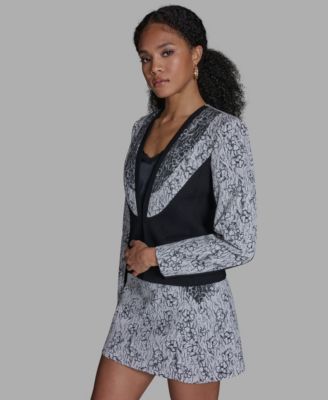 Women's V-Neck Printed Wrap Jacket
