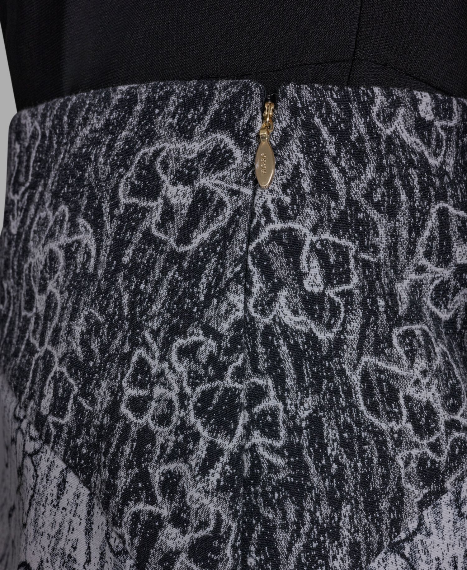 Women's Side Zipper Mixed Print Pencil Skirt