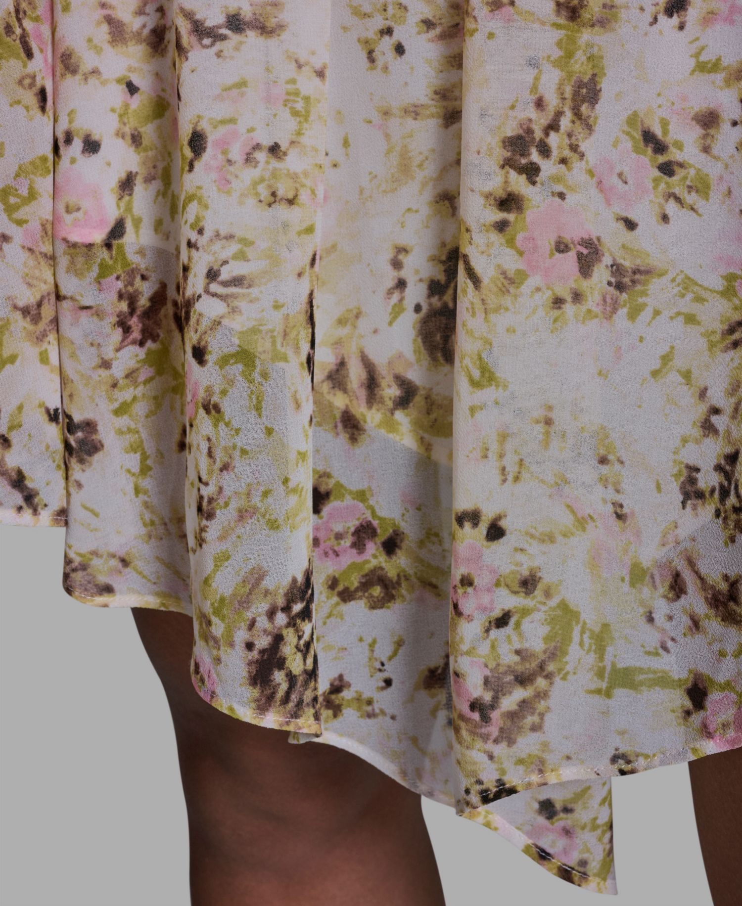 Women's Side Zipper Printed Asymmetrical Mini Skirt