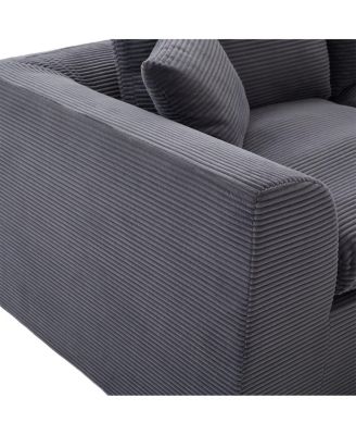 Modular Sectional Sofa Cloud Couch, Comfy Modern 2-Seater with Removable Cushion Covers