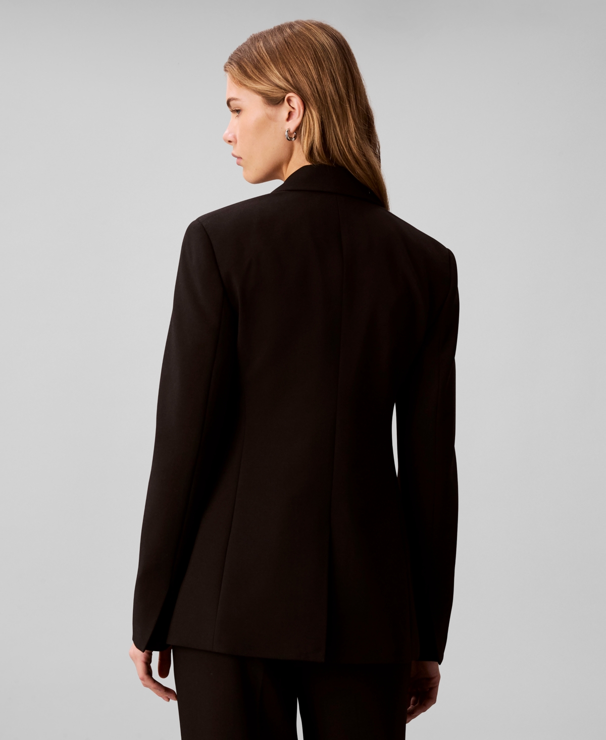 Calvin Klein Women's Notch Lapel Cinched Blazer