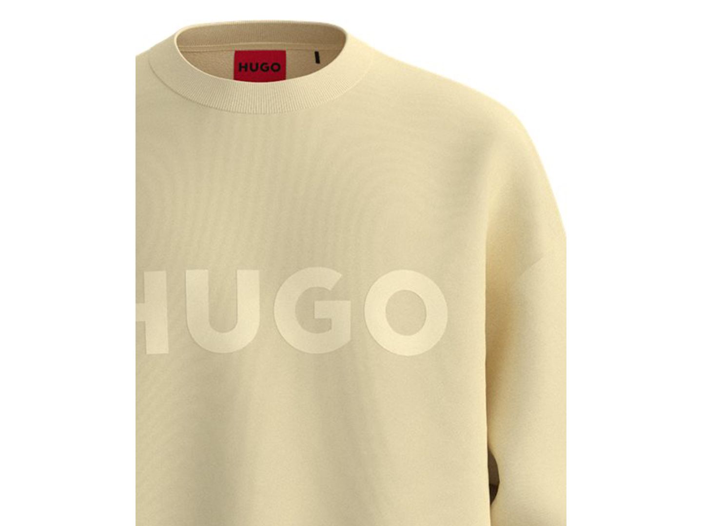 Мужская толстовка Hugo Boss HUGO Dinex Long-Sleeve Oversized Sweatshirt, цвет: Слоновая кость — фото 3