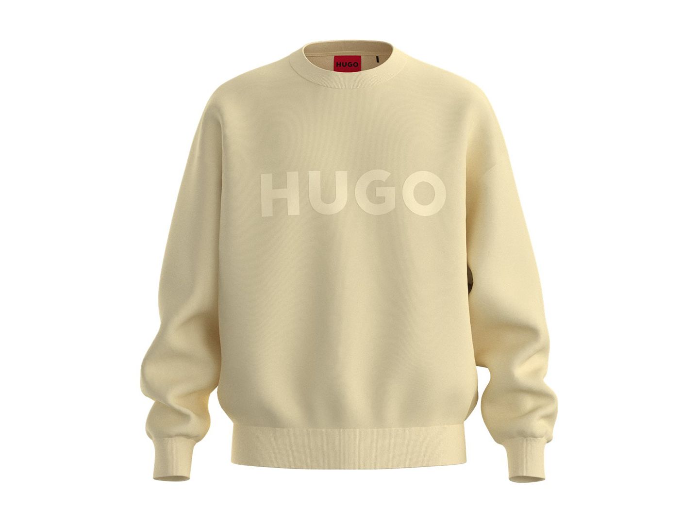 Мужская толстовка Hugo Boss HUGO Dinex Long-Sleeve Oversized Sweatshirt, цвет: Слоновая кость — фото 1