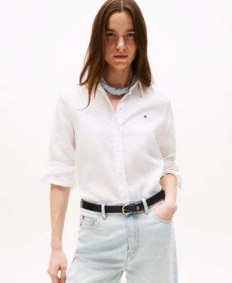 Women's Linen Button-Up Shirt